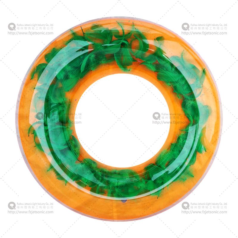 Inflatable Pool Ring Feather/ Green