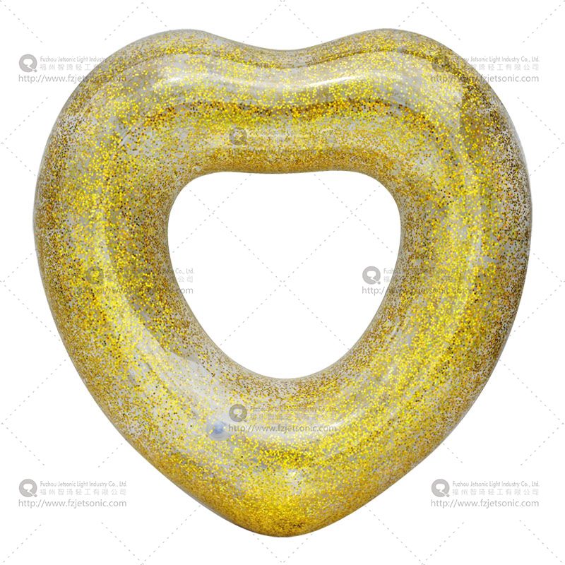 Inflatable Pool Ring Glitter/Gold