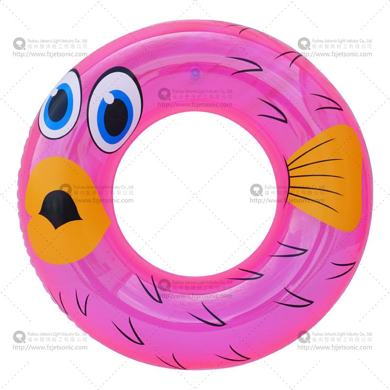 Inflatable Pool Ring/Pink Fish