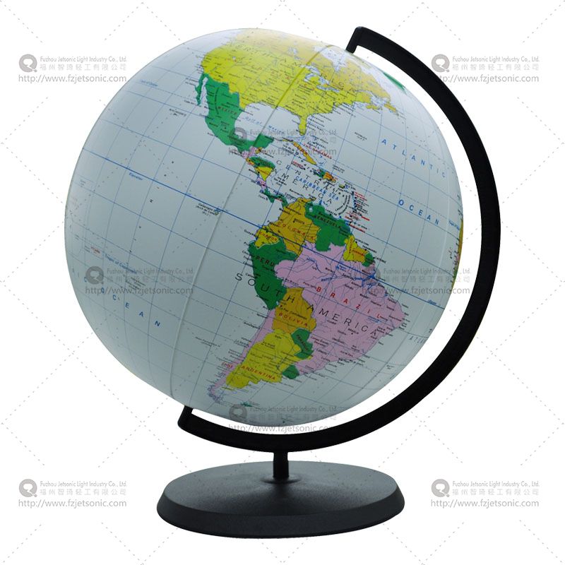 Inflatable Deluxe political globe with stand