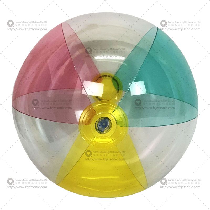 Inflatable Beach Ball/clear yellow blue pink
